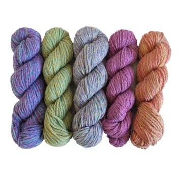 100% vilna, Hank siūlai, 2 gijos, žemas sukimasis, Woolen spun rankoms megzti