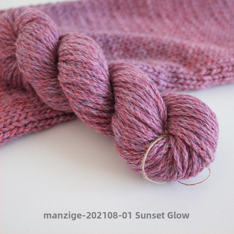 100% vilna, Hank siūlai, 2 gijos, žemas sukimasis, Woolen spun rankoms megzti