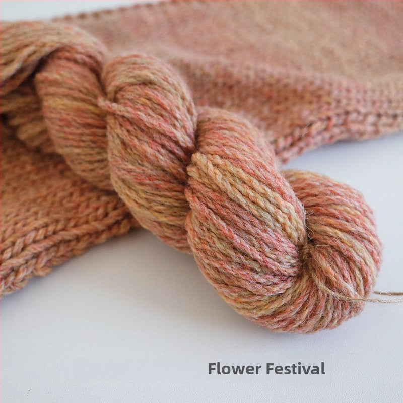 100% vilna, Hank siūlai, 2 gijos, žemas sukimasis, Woolen spun rankoms megzti