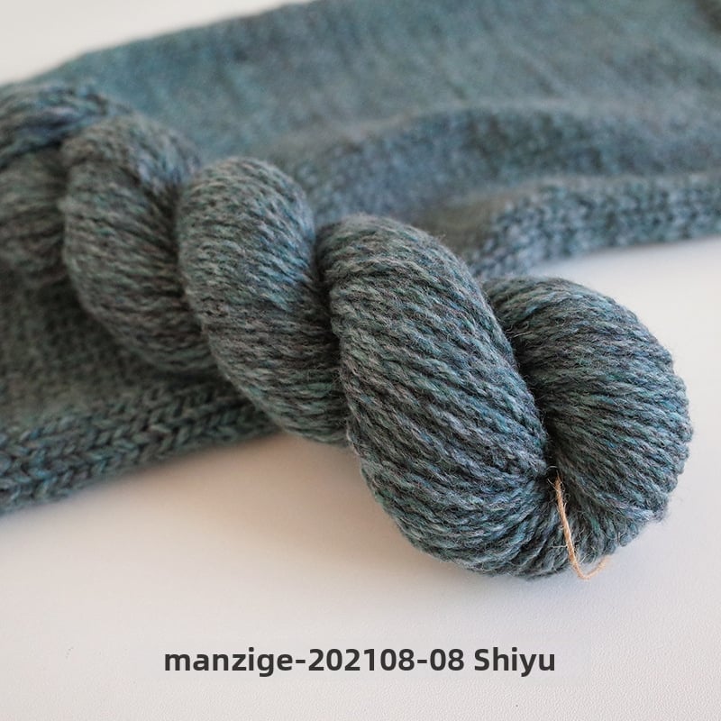 100% vilna, Hank siūlai, 2 gijos, žemas sukimasis, Woolen spun rankoms megzti