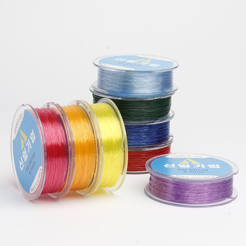 Elastīgā aukla rokassprādžu izgatavošanai ar kristāla pērlītēm – Roku darbs, apaļa, izturīga pret nolietojumu