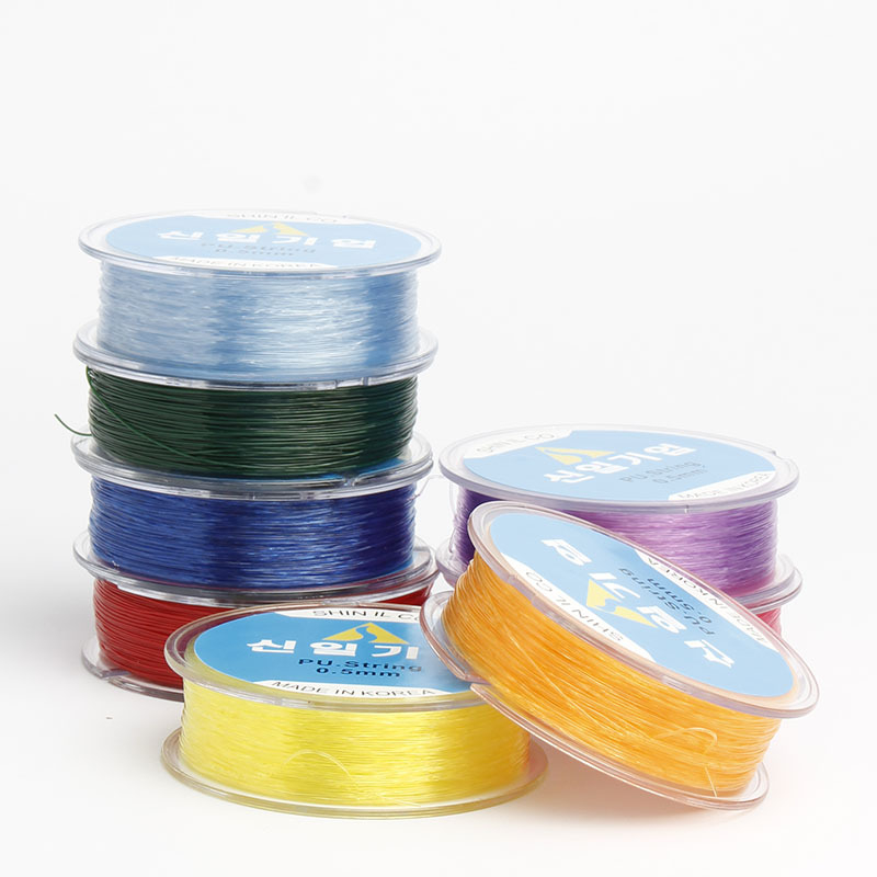 Elastīgā aukla rokassprādžu izgatavošanai ar kristāla pērlītēm – Roku darbs, apaļa, izturīga pret nolietojumu