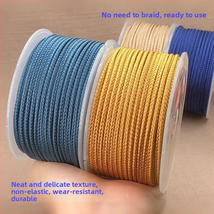 Ruyi šnúrka pre jade prívesok, ručne tkaná, navlečená korálkami