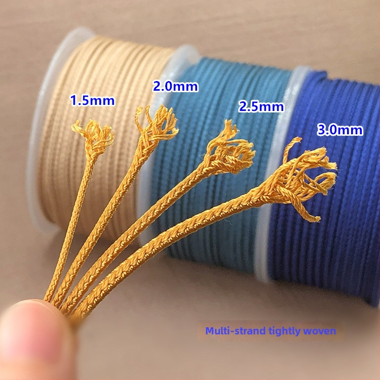 Ruyi šnúrka pre jade prívesok, ručne tkaná, navlečená korálkami