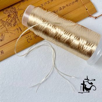 Četru pavedienu samta drāts ziedu aptināšanai; roku mezgts galvenais stumbrs ar nefrita ziedu, liels rulons, Nine zīmols, 2024 pavasaris