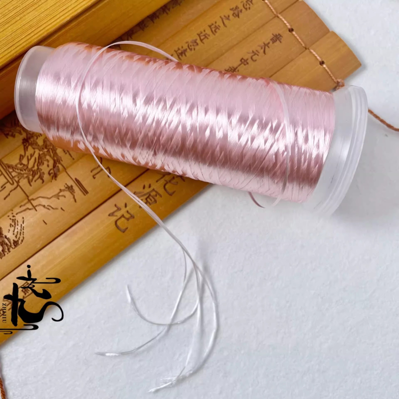 Četru pavedienu samta drāts ziedu aptināšanai; roku mezgts galvenais stumbrs ar nefrita ziedu, liels rulons, Nine zīmols, 2024 pavasaris