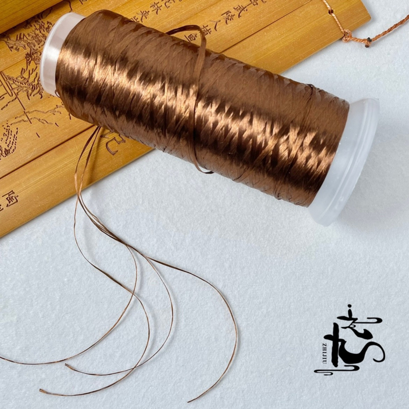 Četru pavedienu samta drāts ziedu aptināšanai; roku mezgts galvenais stumbrs ar nefrita ziedu, liels rulons, Nine zīmols, 2024 pavasaris