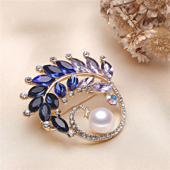 Broš s perlama, korejskog stila, legura, kreativni dizajn, polugotova podloga