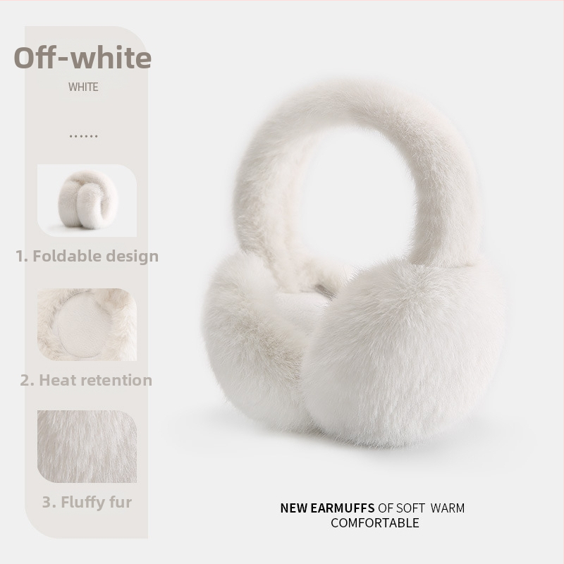 Dulin Căști pentru urechi din pluș, femei, monocrome, lână, iarna 2025