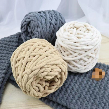 Rankų darbo storas Ice Yarn — Mišrus siūlas; semi-worsted; grupės siūlai