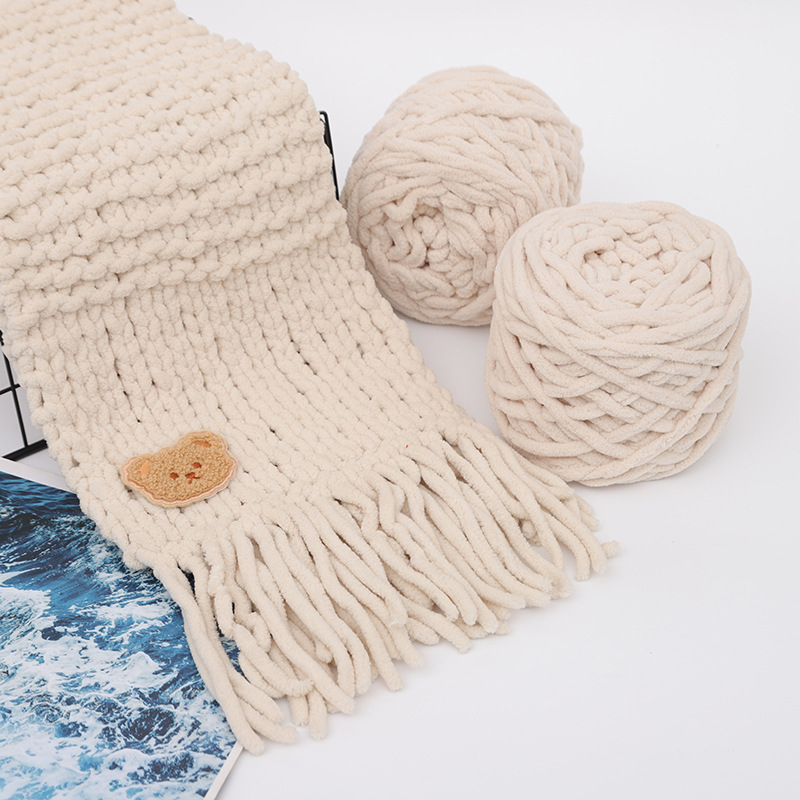 Rankų darbo storas Ice Yarn — Mišrus siūlas; semi-worsted; grupės siūlai