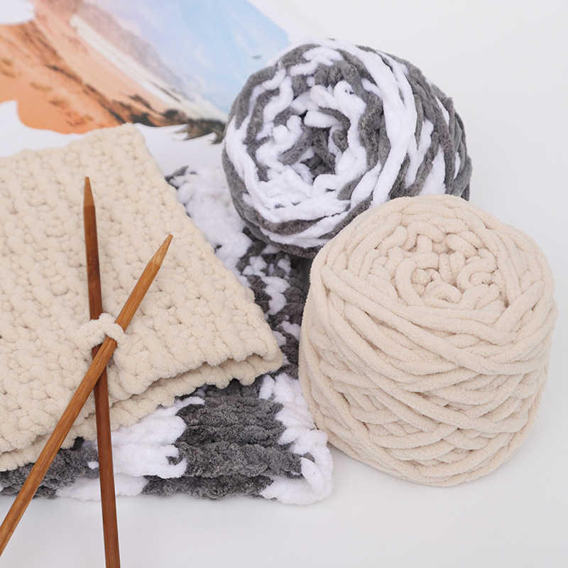 Rankų darbo storas Ice Yarn — Mišrus siūlas; semi-worsted; grupės siūlai