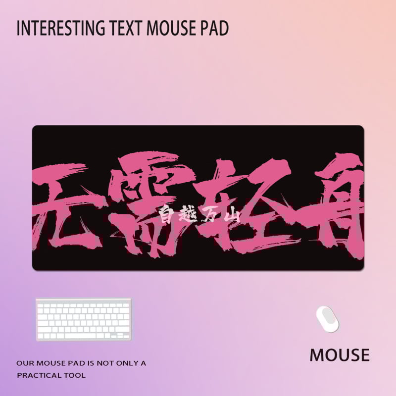 Nagy egérpad természetes gumi anyagból, csúszásmentes felület, hőtranszfer nyomtatás, logó nyomtatva