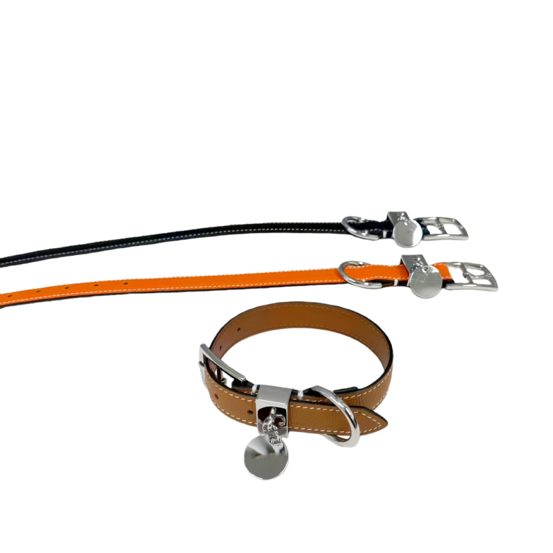 Mājdzīvnieku kaklasaite (sunim un kaķim) – āda, ādas tekstūra, INS stils, universāla lietošana