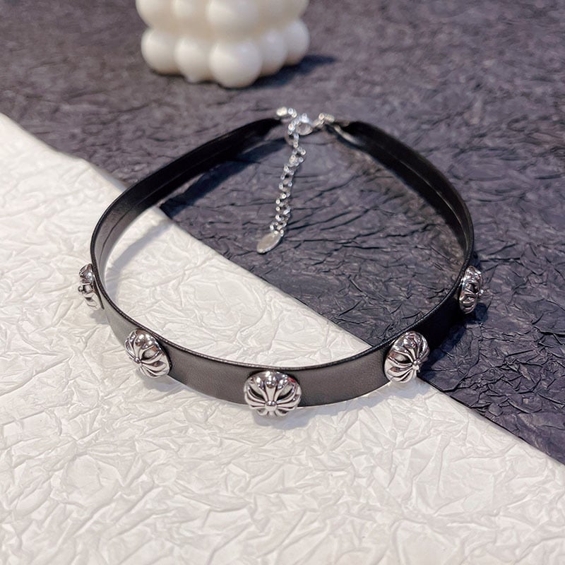 Odinis kaklo papuošalas su kryžiumi, tamsus pank stilius, moterų U formos chokers iš Brocade