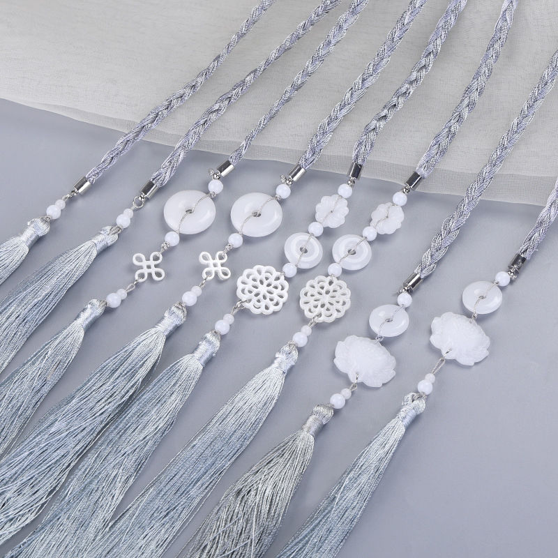 Unisex kaiš s resicama i jade privjeskom, drevni stil, Miyagi varijanta, zimsko izdanje 2023, individualno pakiranje