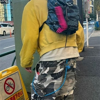 PYC Lanac za hlače s kuglicama od legure – metalni viseći lanac s privjeskom, jednostavan stil