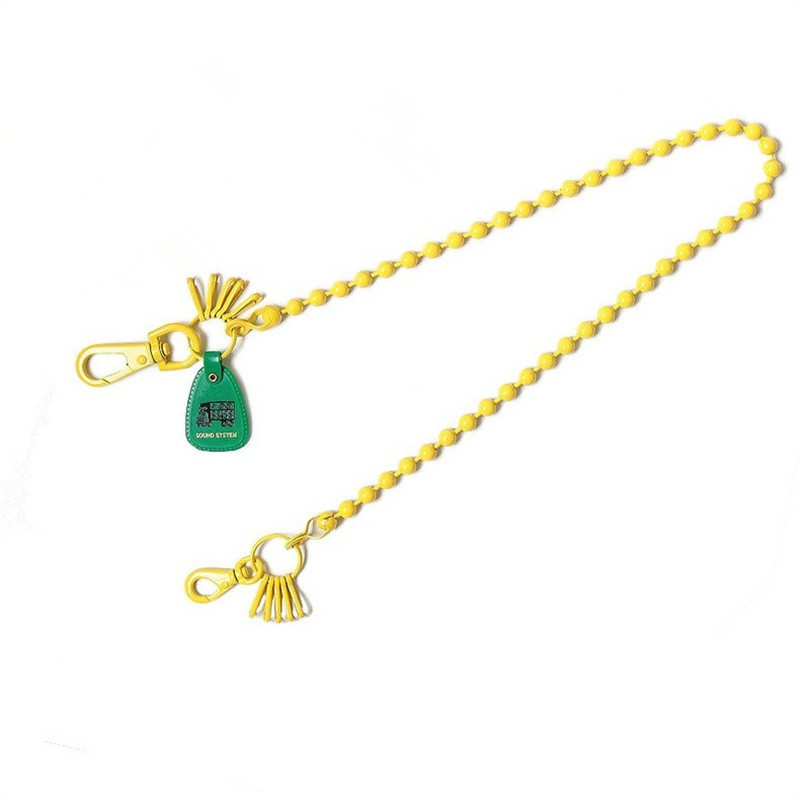 PYC Lanac za hlače s kuglicama od legure – metalni viseći lanac s privjeskom, jednostavan stil