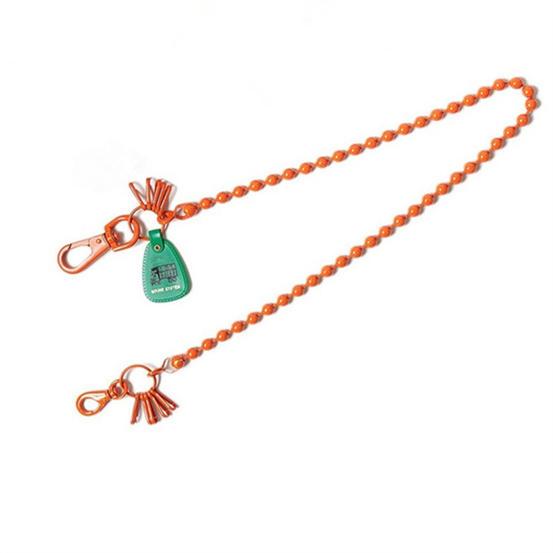 PYC Lanac za hlače s kuglicama od legure – metalni viseći lanac s privjeskom, jednostavan stil