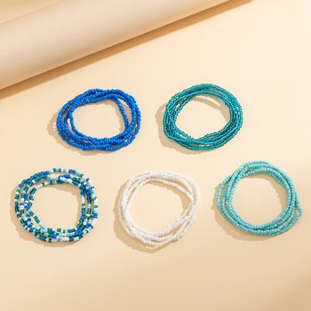 Strukni lanac s boemskim perlicama, ručno izrađeno, materijal plastika/smola, geometrijski dizajn