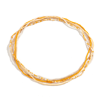 Strukni lanac s boemskim perlicama, ručno izrađeno, materijal plastika/smola, geometrijski dizajn