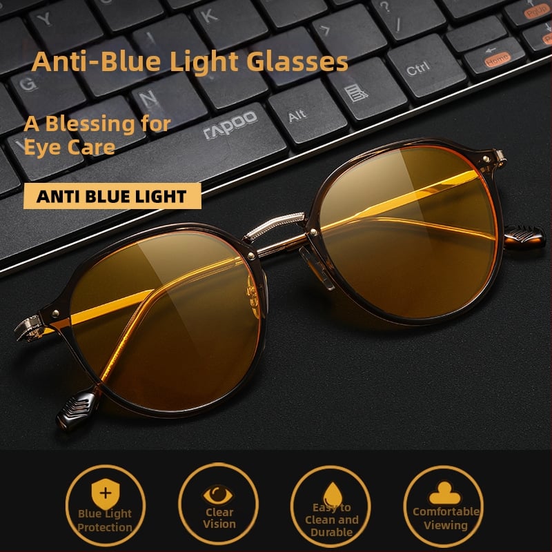 TR90 sinise valguse vastu prillid, ülilihtsad, postoperatiivse taastumise jaoks, metallraam, 1.8 mm sünteetilised läätsed, 77% valguse läbilaskvus, mudel 2347