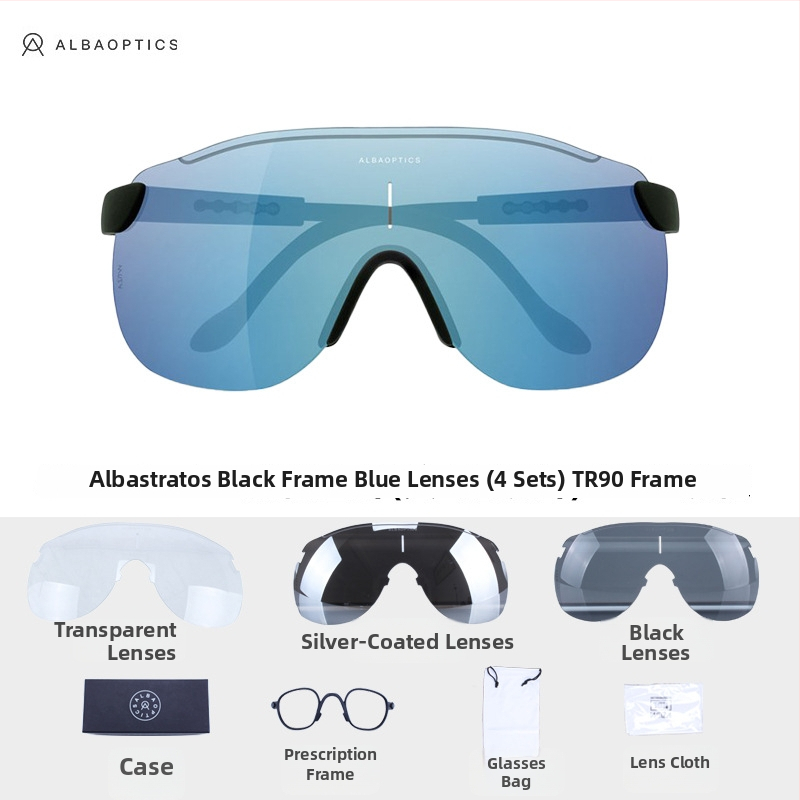 Stratos dvira akiniai – keičiami lęšiai, suderinami su dioptrijos akiniais, su galvos juosta, TR90, unisex