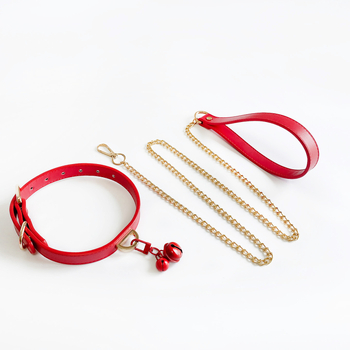 Ovratnik od legure s retro stilom, bočna lanac i metalni privjesak — Model PJ0540 — Unisex