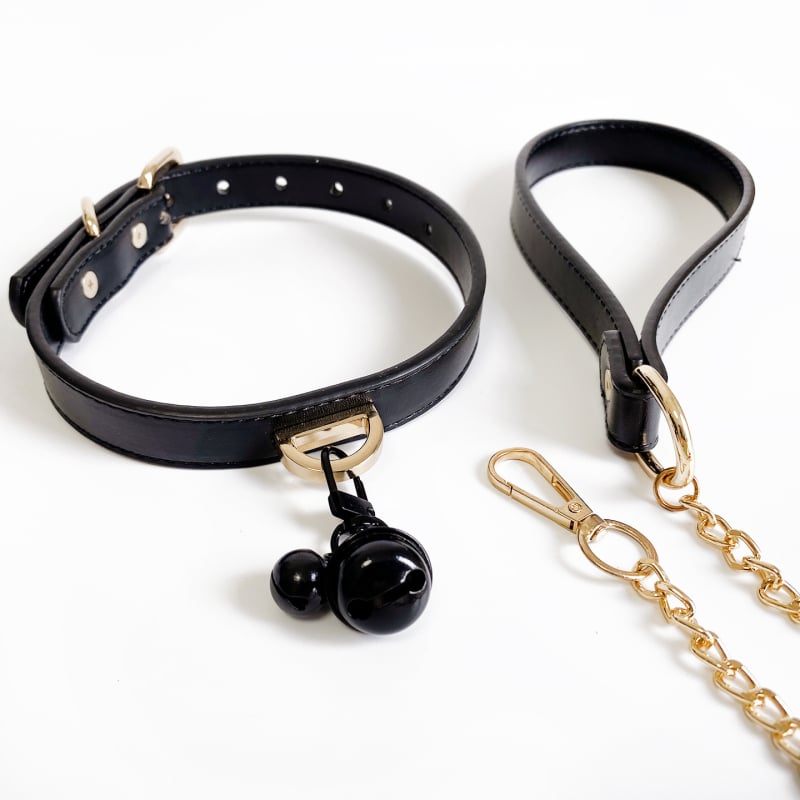 Ovratnik od legure s retro stilom, bočna lanac i metalni privjesak — Model PJ0540 — Unisex