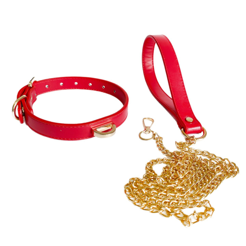 Ovratnik od legure s retro stilom, bočna lanac i metalni privjesak — Model PJ0540 — Unisex