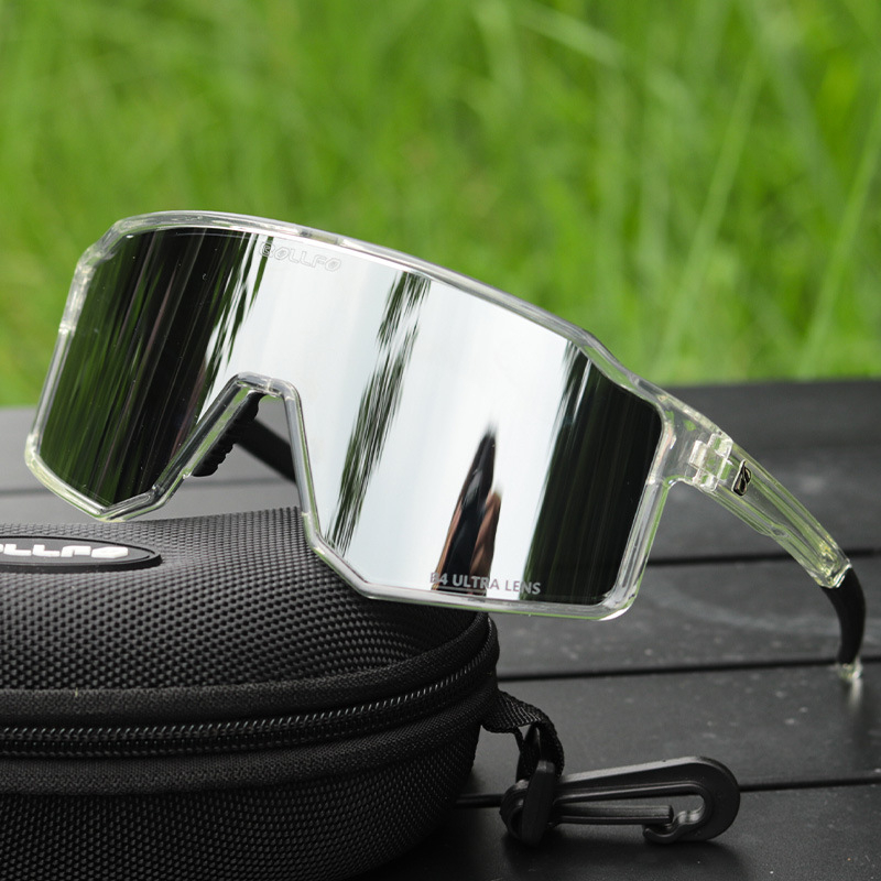 Ochelari sport cu lentile polarizante care schimbă culoarea, cadru TR90, model BF614, unisex, ramă completă, potriviți pentru alergare, ciclism, pescuit și golf