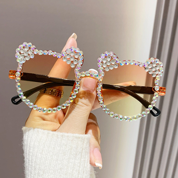 Dječje sunčane naočale bez okvira s UV400 zaštitom, leće od smole, okvir od smole i PC, kvadratnog oblika