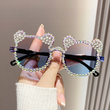 Dječje sunčane naočale bez okvira s UV400 zaštitom, leće od smole, okvir od smole i PC, kvadratnog oblika