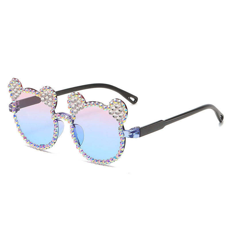 Dječje sunčane naočale bez okvira s UV400 zaštitom, leće od smole, okvir od smole i PC, kvadratnog oblika