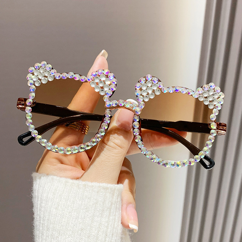 Dječje sunčane naočale bez okvira s UV400 zaštitom, leće od smole, okvir od smole i PC, kvadratnog oblika