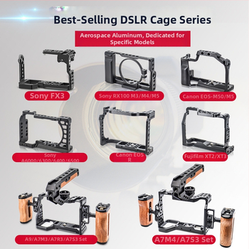 Kameras rāmis no alumīnija sakausējuma DSLR/Mirrorless ar ātrās atbrīvošanas plāksni, maksimālais slodze 5 kg (Eagle Scene)