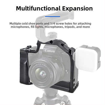 Kameras rāmis no alumīnija sakausējuma DSLR/Mirrorless ar ātrās atbrīvošanas plāksni, maksimālais slodze 5 kg (Eagle Scene)