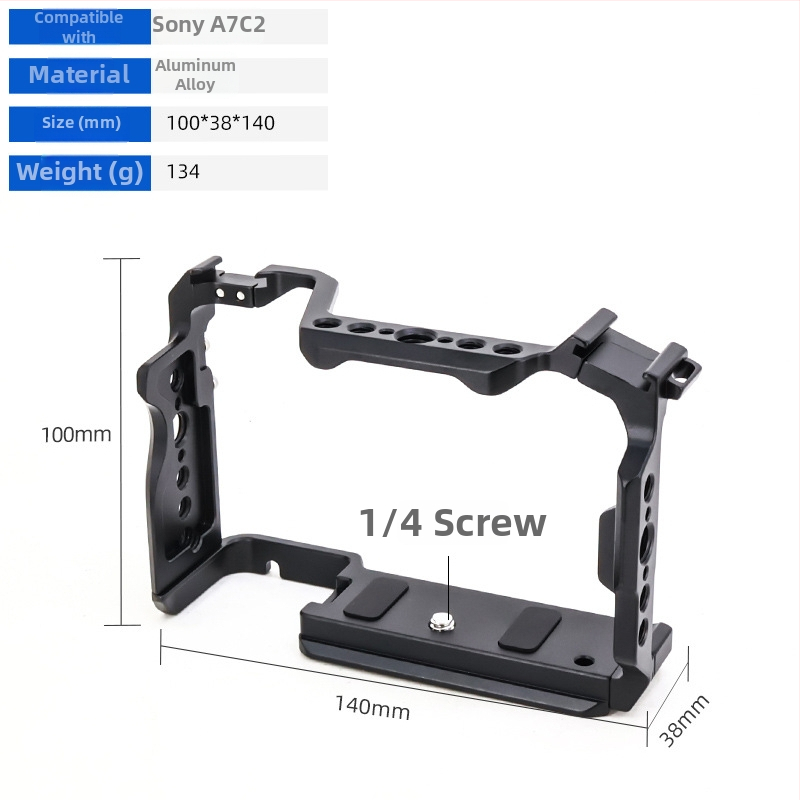 Kameras rāmis no alumīnija sakausējuma DSLR/Mirrorless ar ātrās atbrīvošanas plāksni, maksimālais slodze 5 kg (Eagle Scene)