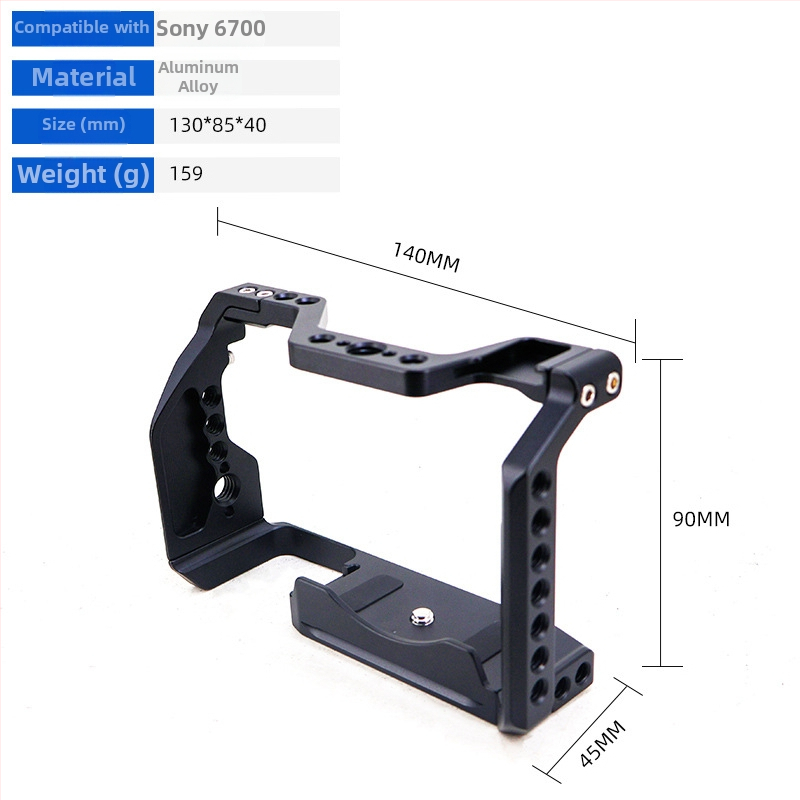 Kameras rāmis no alumīnija sakausējuma DSLR/Mirrorless ar ātrās atbrīvošanas plāksni, maksimālais slodze 5 kg (Eagle Scene)