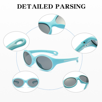 Dječje polarizirane sunčane naočale – TAC polarizirane leće, UV400 zaštita, okvir od najlonskog elastomera, TR90 materijal, model 82007
