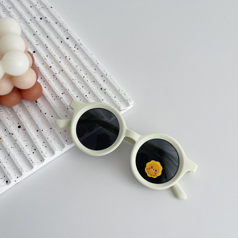 Dječje sunčane naočale za bebe s kružnim okvirom, polarizirane UV400, TAC leće, okvir od TPEE