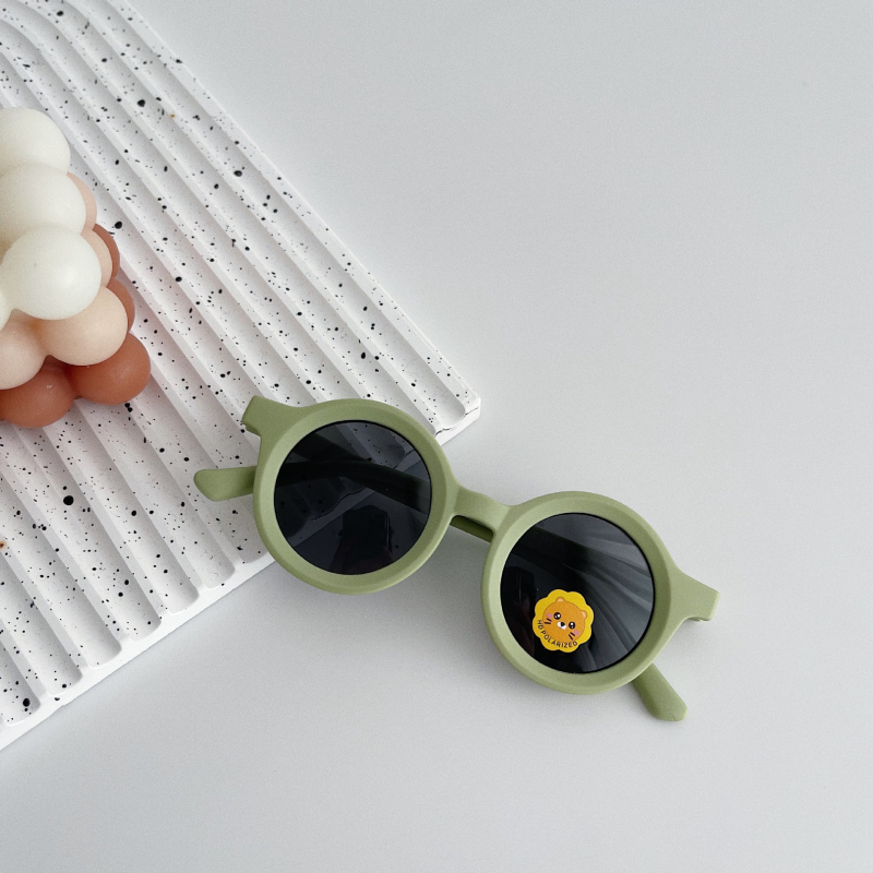 Dječje sunčane naočale za bebe s kružnim okvirom, polarizirane UV400, TAC leće, okvir od TPEE