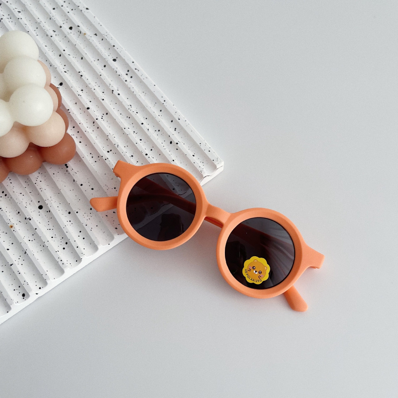 Dječje sunčane naočale za bebe s kružnim okvirom, polarizirane UV400, TAC leće, okvir od TPEE