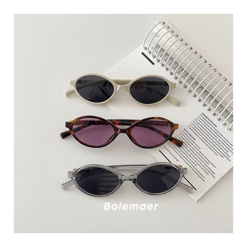 Dječje sunčane naočale, korejski retro stil, ovalni mali okvir, plastični okvir, nepolarizirane, ogledalno zaštita klase 2