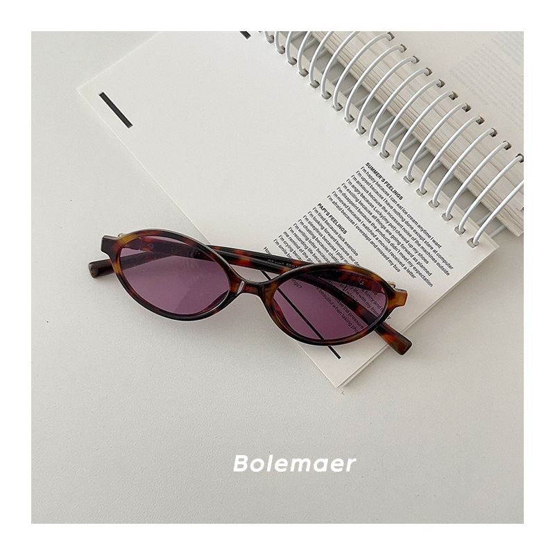 Dječje sunčane naočale, korejski retro stil, ovalni mali okvir, plastični okvir, nepolarizirane, ogledalno zaštita klase 2