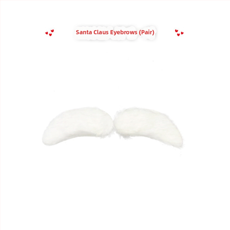 Αξεσουάρ κοστουμιού Άγιου Βασίλη: σετ γενειάδας και περούκας, κουδουνάκι χειρός, τσάντα μήλου για δώρα, τσάντα γλυκισμάτων