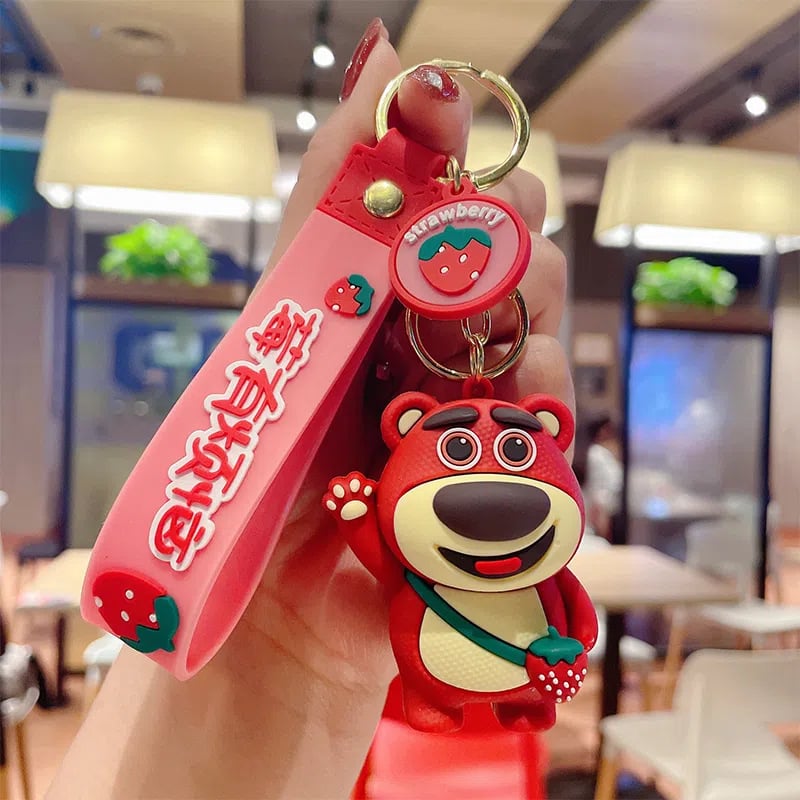 Μπρελόκ – Καρτούν Strawberry Bear, Σιλικόνη, Δώρο για Επιχειρήσεις