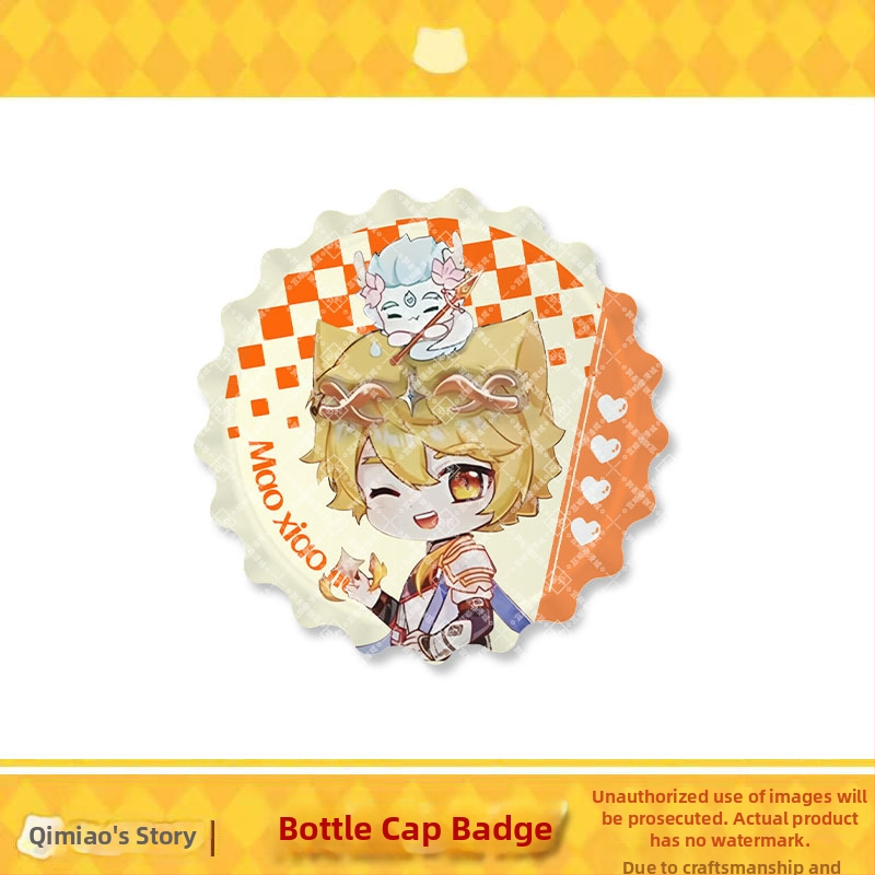 Σήμα γάτας σμάλτο – Mirror Series της Qimaojun: μοτίβα Xiaojiu, Xiaotian, Wushuang, Skylark, Bat; Μικτά υλικά; Συσκευασία PP σακούλα; Anime merchandise