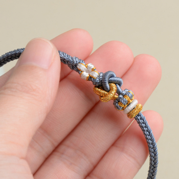DIY pleteni narukvica od užeta, ručno pletena, narodni stil, unisex, proljeće 2024