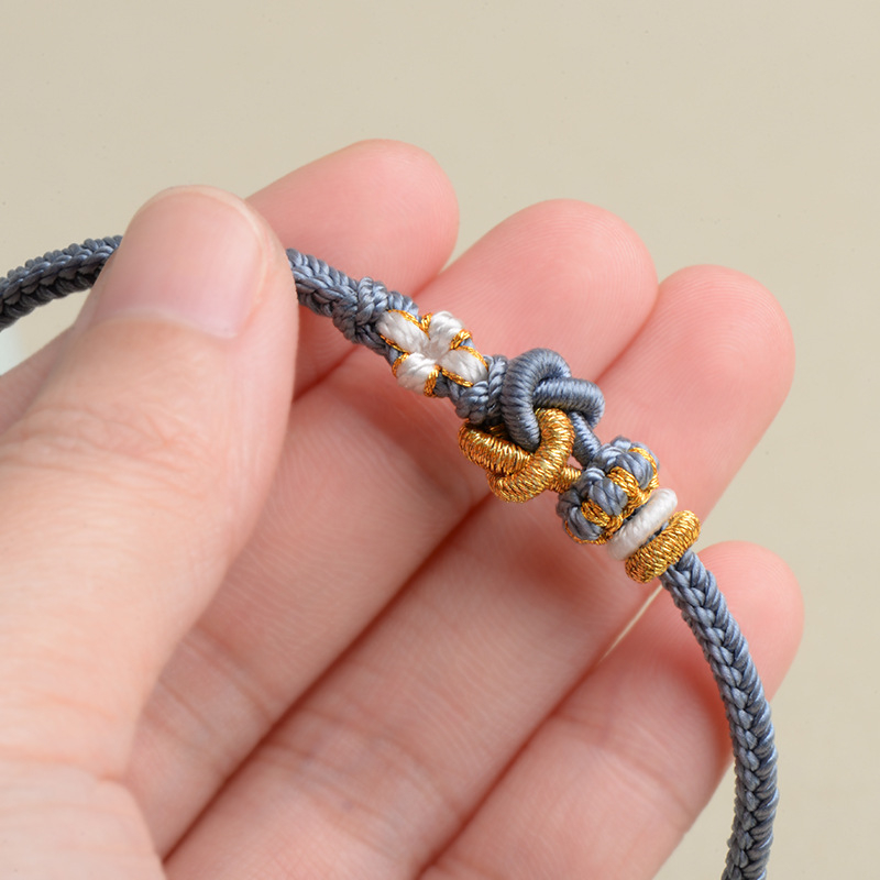 DIY pleteni narukvica od užeta, ručno pletena, narodni stil, unisex, proljeće 2024